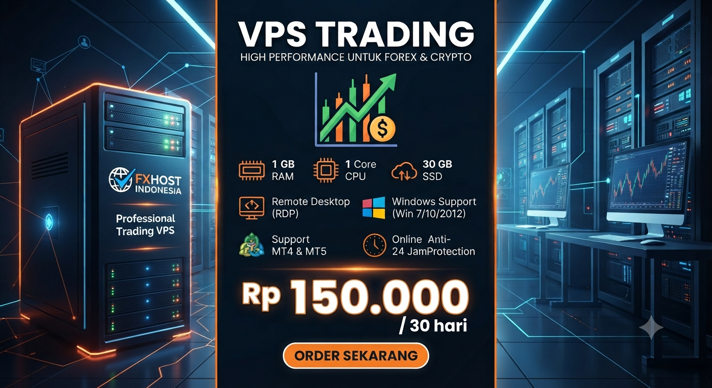VPS Trading RAM  1 GB  CPU  1 Core  SSD  30 GB